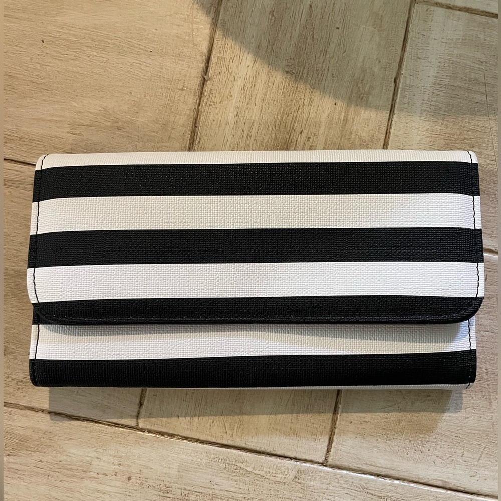 New Kut from the Kloth black and white striped wallet.